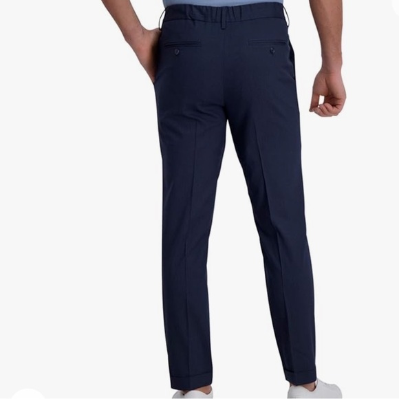 Calvin Klein pant Mens Navy slim wrinkle resistant stretch bottom New Sz 42Wx30L - Picture 10 of 10